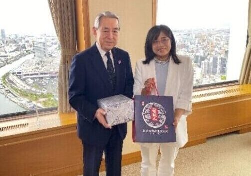 2025.4.24　中台湾地区旅游局長が関西観光本部を訪問いただきました 松本理事長と台中市政府旅游局 陳局長